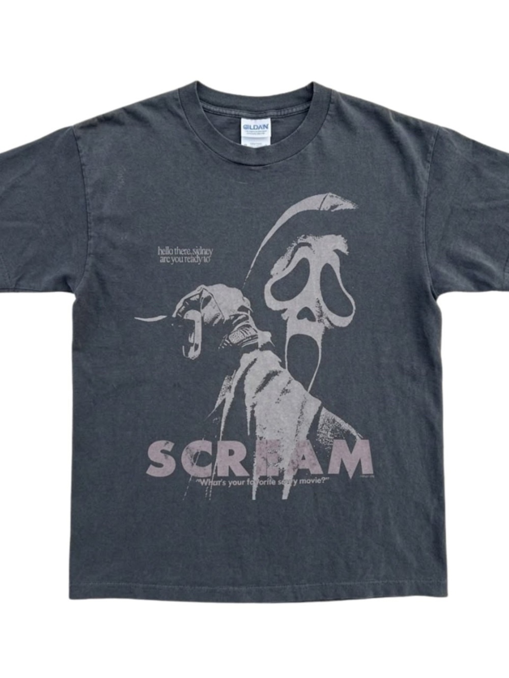 Gildan Men's Charcoal Scream Movie Halloween 90s Graphic T-Shirt